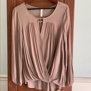 Fawn Boutique Surplice High-Low Top